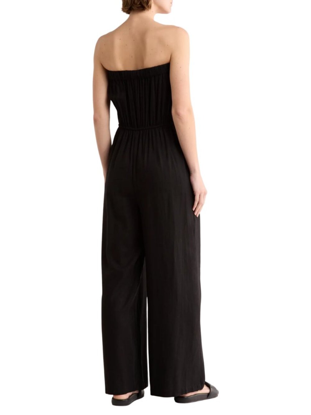 Linen Strapless Wide Leg Cover-Up Jumpsuit - Picture 2 of 5